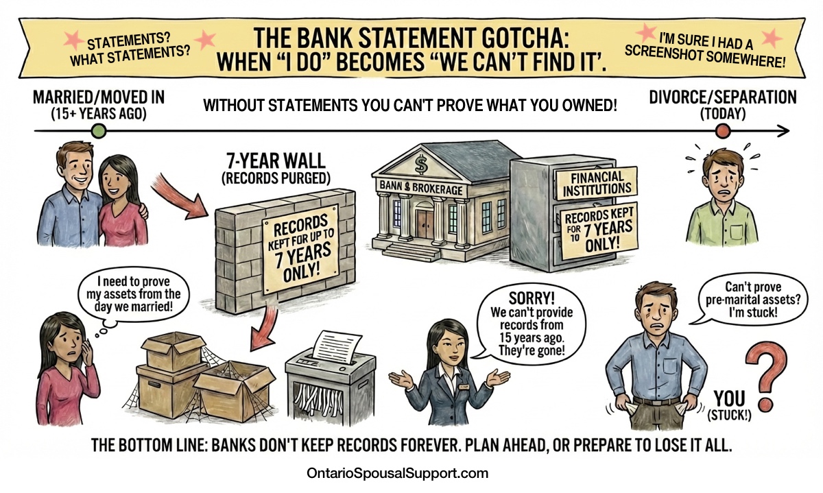 The Bank Statement Gotcha - Banks Only Keep Documents for 7 Years